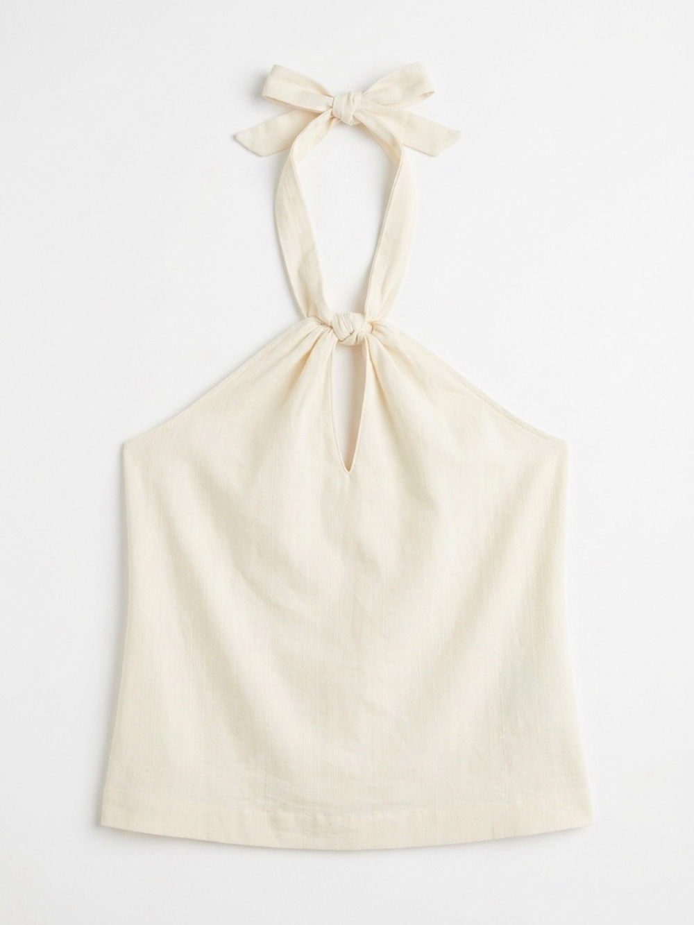 Universal Thread Cream Halter Tie-Front Camisole